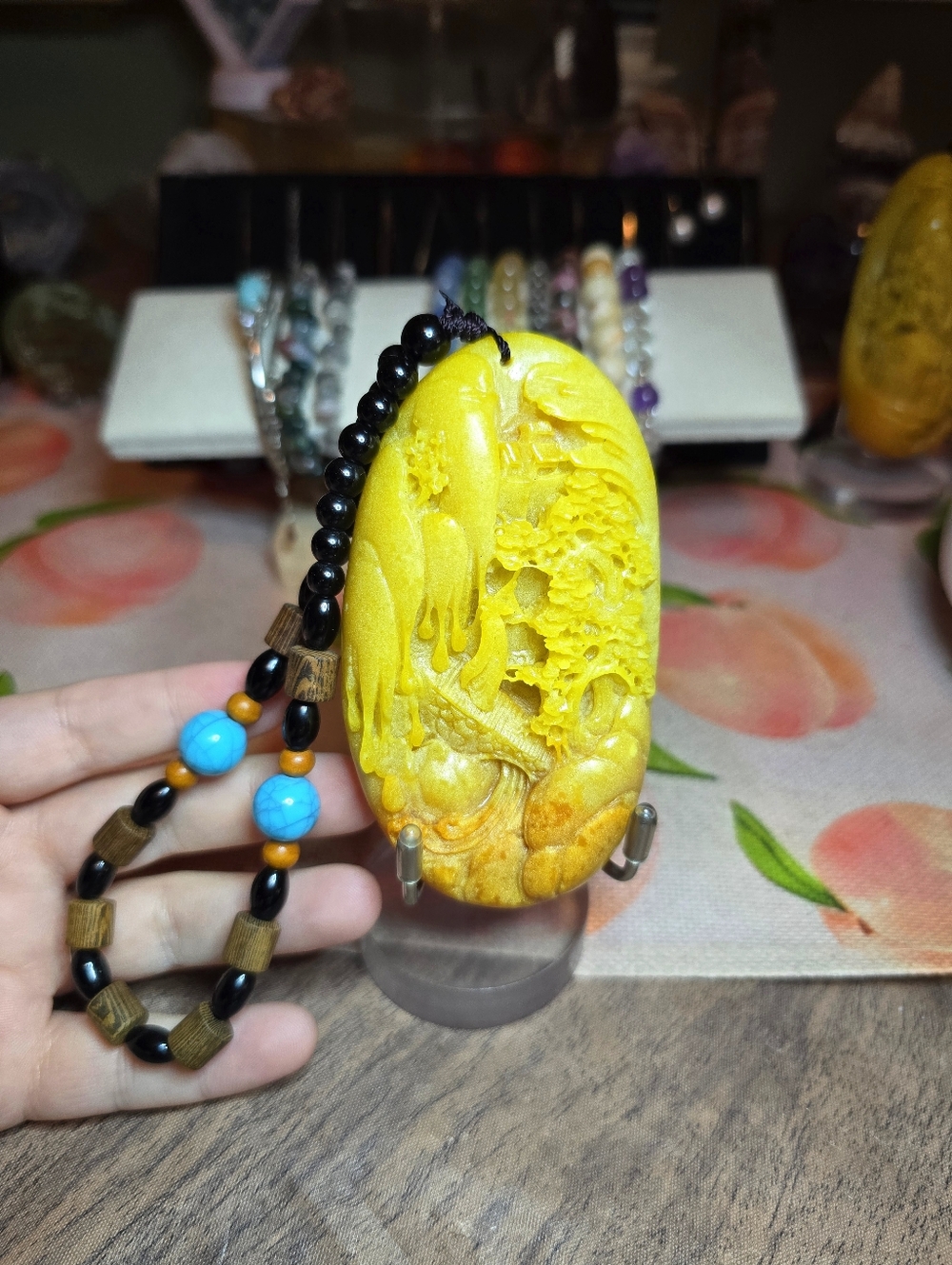 Huanglong Jade carved landscape